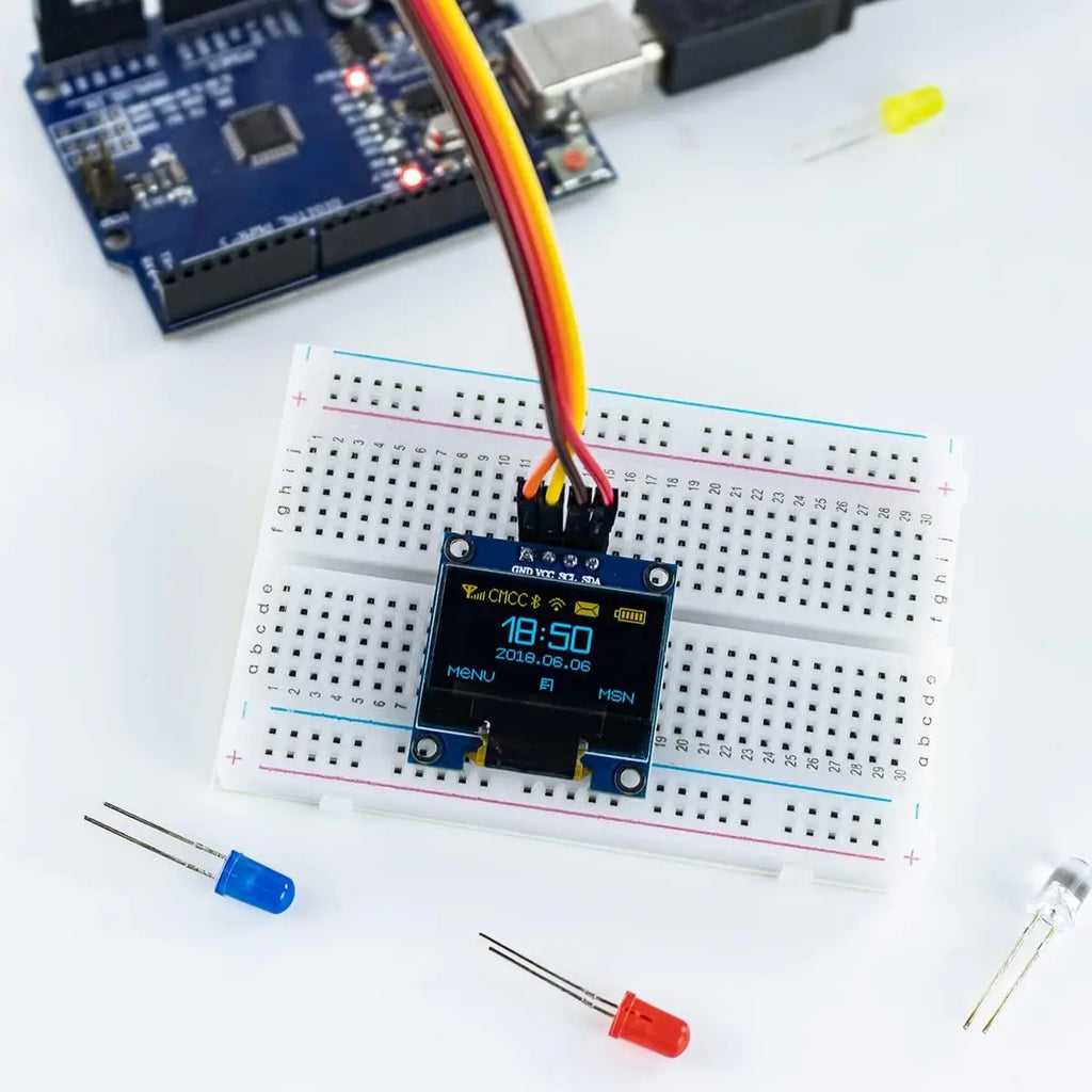 5 Pcs 0.96 Inch OLED I2C IIC Display Module 12864 128x64 Pixel SSD1306 Mini Self-Luminous OLED Screen Board for  Arduino Raspber