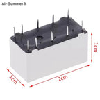 【AH】1Pc 12V Coil Bistable Latching Relay DPDT 30VDC 2A 1A 125VAC HFD2-005-S-L2-D Realy High Quality Home Improvement
