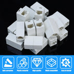 1-40PCS RJ45 Keystone Coupler Network Ethernet Dual Straight Head Lan Cable Connectors Internet CAT 5 5E 6 6a Extender Plug