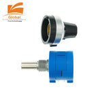1set PLR 3590S Precision Multiturn Potentiometer Kit - 10 Ring Adjustable Resistor + Rotary Knob & Counting Dial