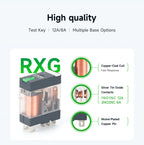 ENMG RXG Slim Power Relay 12A 24VDC/220VAC Coil, DIN Rail Mount Industrial Relay for PLC Control System