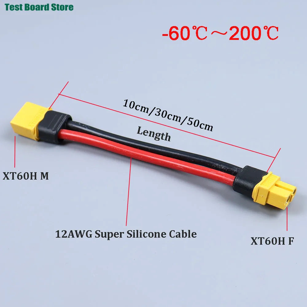 XT60 Male Female Conversion Plug Connection Cable With 12AWG Silicone Extension Lead Wire for RC Lipo Battery FPV Drone