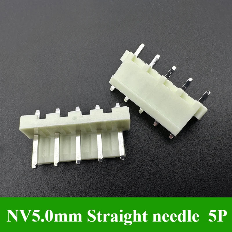 5/10/30/50/100Pcs NV5.0mm Pitch 5.0mm 2P 3P 4P 5P 6P Connector With Housing Straight Neddle Terminal Socket Replaces JST Plug