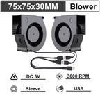 Gdstime 40mm 50mm DC 5V USB 60mm 70mm TV Box Cooling Fan 120mm 140mm Brushless AV Receiver Cooler w 2 in 1 USB Controller Cable