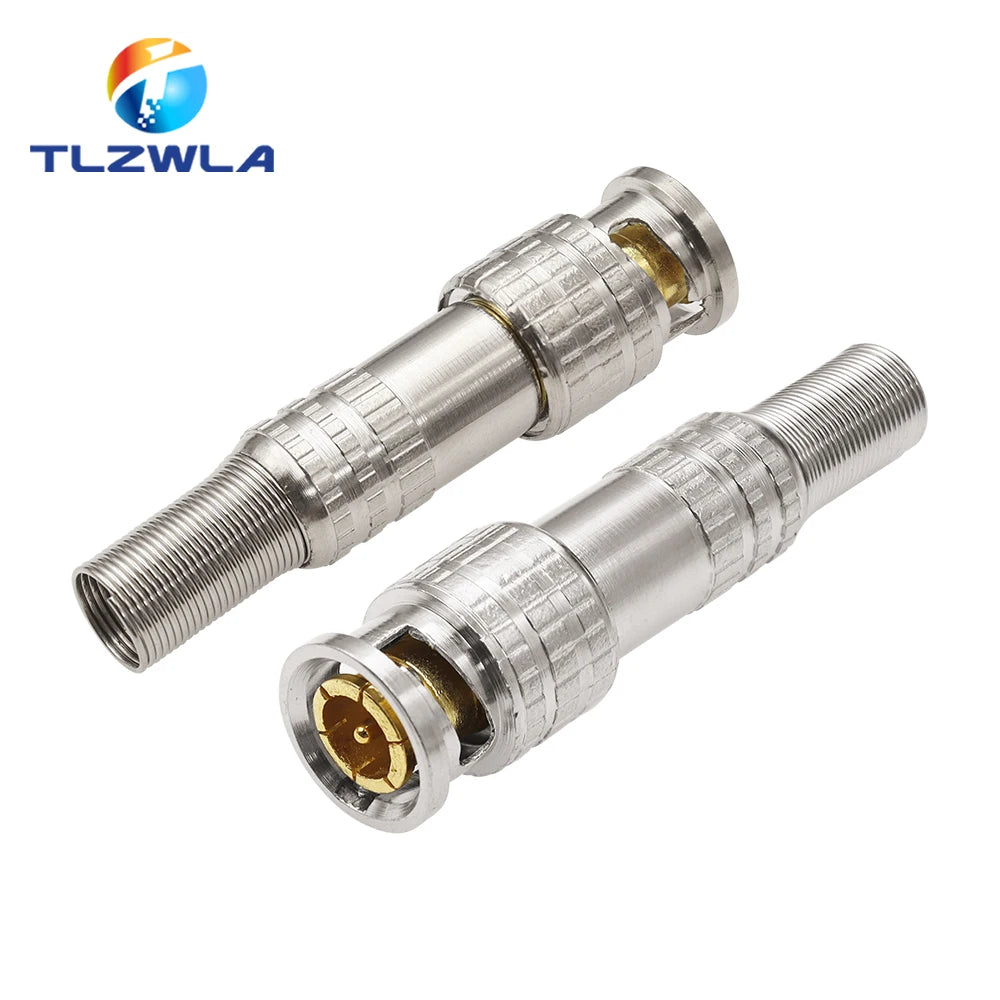BNC Solderless Connector Q9 HD Video Oscilloscope Male Plug Welding Free 75-5 Ohm Monitoring Weldings Cable Connectors