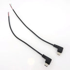 DIY Repair Welding Cable 2 Wire 4 Wires Micro USB 2.0 A Elbow Head Male Jack 4pin/2pin Type-C Male Extension Cable Line