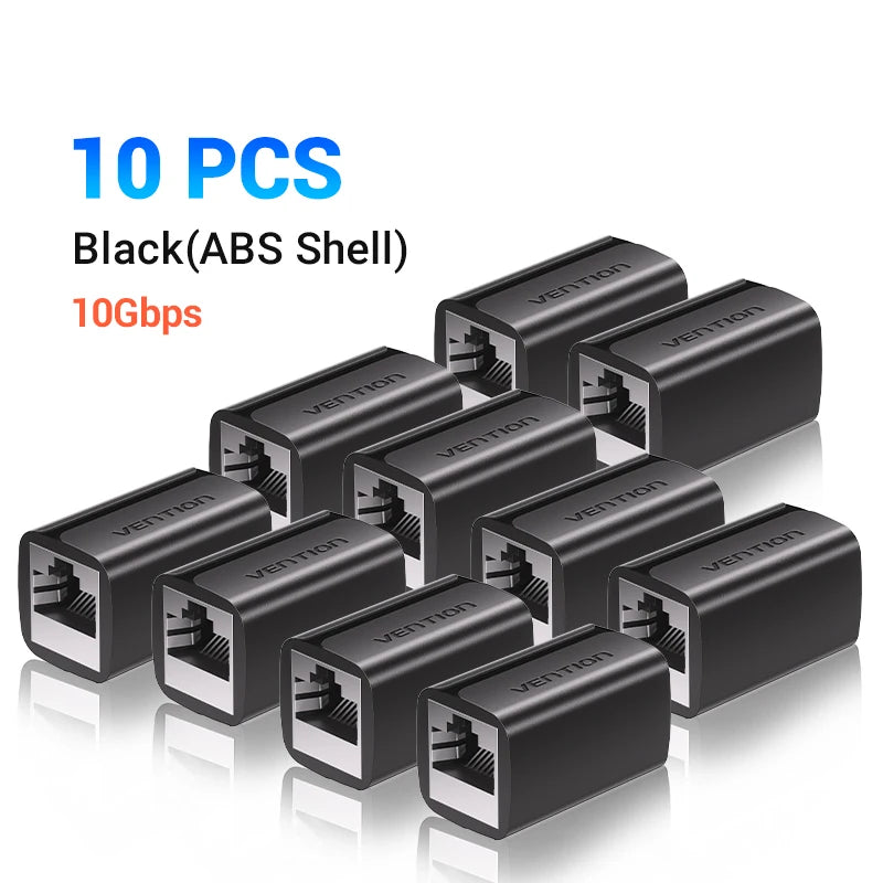 Vention RJ45 Connector Cat7/6/5e Ethernet Adapter Female to Female 8P8C Patch Network Extender Extension Wire for Ethernet Cable