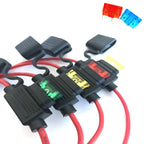 32V Waterproof Automotive Blade Fuse Holder Assorted Mini Standard Micro Auto Fuse 3A-40A 12-18AWG Wire Fuse Socket Kit
