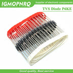 100PCS P6KE100A 100A P6KE150A 150A P6KE160A 160A P6KE180A 180A P6KE200A 200A P6KE220A 220A P6KE250A 250A TVS Diode P6KE