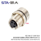 3 4 5 6 8 Pins M8 Solder Welding A D Coding Male Female Panel Mount IP67 Sensor Circular Connectors