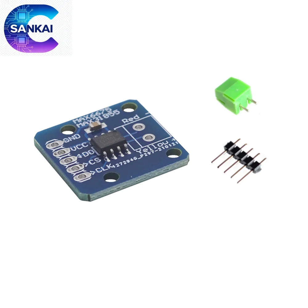 MAX31855 Thermocouple-to-Digital Converter Board, K-Type, SPI Interface for Arduino