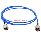 RG402 Coax Cable SMA RPSMA male To N  Male Connector SMA Right Angle Crimp Solder for RG402 Semi Flexible 50ohm Fast Brass Blue