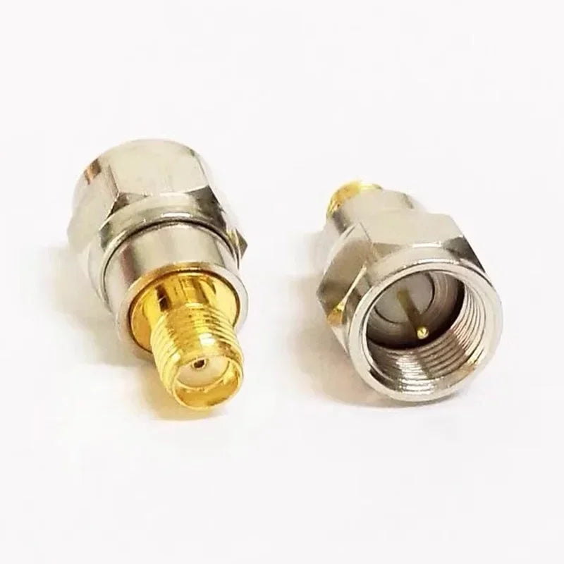5/20Pcs RF Coaxial Coax Adapter, SMA Male To F Female, F-Type Female Jack to SMA Male Plug, Gold Plated Straight Connector