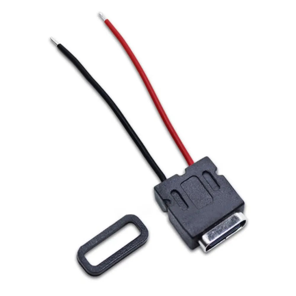 1-5pcs USB Type C Waterproof Connector Type-C With card buckle Female 3A High Current Fast Charging Jack Port USB-C Charger Plug