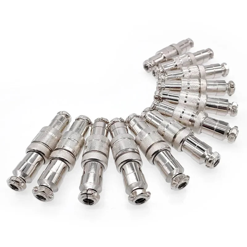 GX20 Docking Type Aviation Plug Socket 2 Pin to 15 Pin Male Female Butt Joint Circular Connector Inline Cable Wire Connector