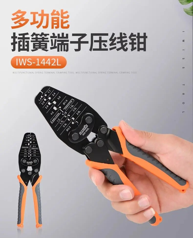 IWS-1442L Micro Connector Crimper Plier untuk Crimping AWG30-14 Terbuka Barel Konektor dari Molex,TE AMP JST JAE Jam