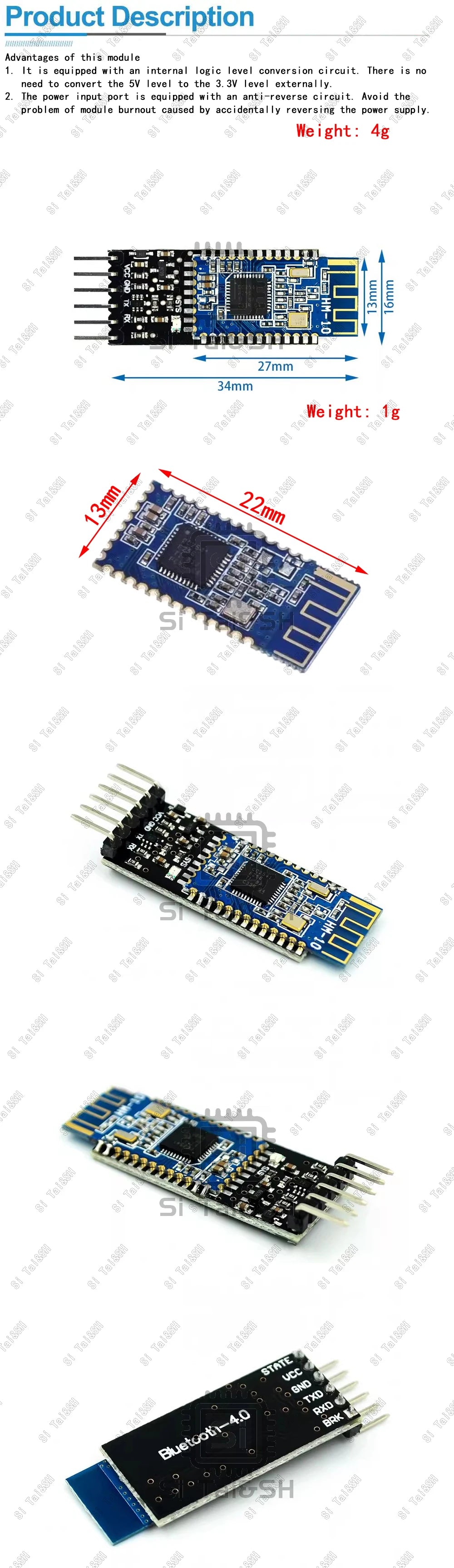 1/5Pcs HM-10 BLE 4.0 Bluetooth-compatible Module - For Arduino & iOS, CC2540/CC2541, Compatible with HM-11