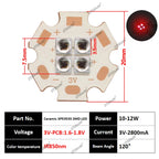 IR LED 10W High Power Chip Infrared 660nm/730/760/810/850/940nm 12W 3535 Bead 2V 4V 8V 700/1400/2800mA For Night Vision Security