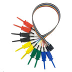 10Pcs Test Hook Clips with 20/30cm Male Header Jumper Wires & SOIC IC Grabber, Test Hook Clips to Dupont Wire for Power Supply