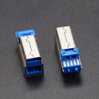 5PCS B Type 90°/180° Connector Soldering DIY Printer Interface Repair USB 2.0 and USB 3.0 Connector Female Socket Male Jack