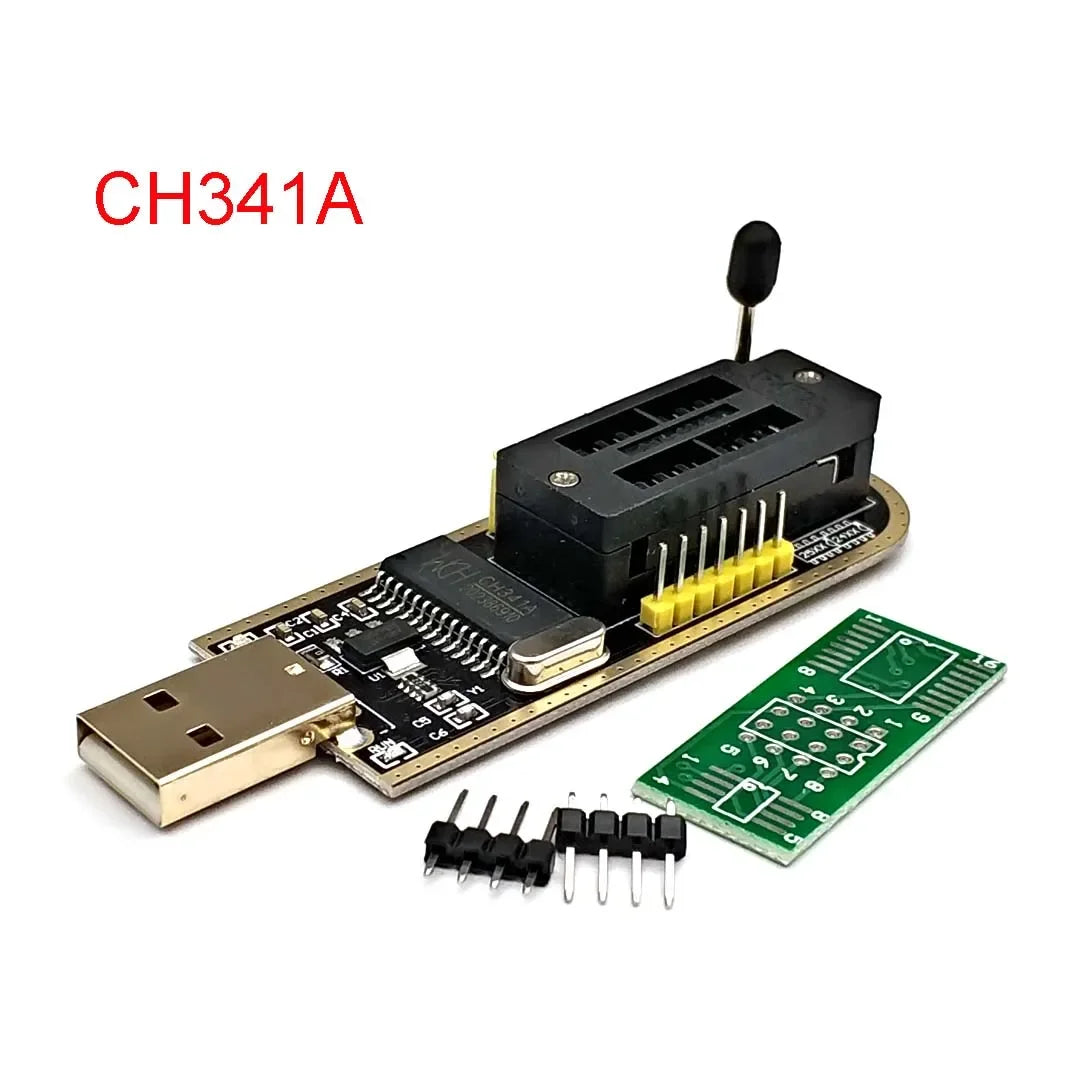 CH341A/CH341B 24 25 Series EEPROM Flash BIOS USB Programmer Module SOIC8 SOP8 Test Clip for EEPROM 93CXX / 25CXX / 24CXX DIY KIT