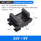 ENMG Differential Signal Converter TTL to HTL Differential to Open Collector Single-Ended Pulse NPN PNP Compatible 5V to 24VDC.
