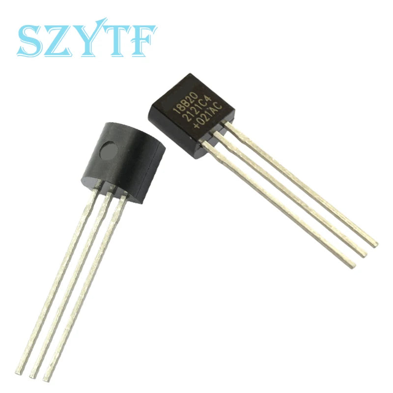 10pcs DS18B20 DS18B TO-92 Chip Programmable Digital Thermometer Temperature Sensor Temperature Acquisition TO-92