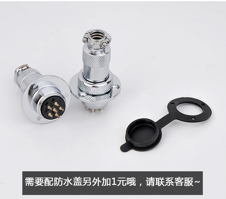 10PCS Aviation Plug Socket Panle Circular Connector with Cover M19 GX20 20mm 2 3 4 5 6 7 8 10 12 Pins