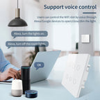 Tuya WiFi Smart Switch Brazil Standard 4x4 Size Touch Sensor 4/6/8 Gang Wall Light Switch Voice Control By Alexa Google Home
