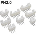 50PCS PH2.0 Curved needle Pin Header Connector 2P 3P 4P 5P 6P 7P 8P 9P 10P 12Pin 2.0mm Pitch Right Angle Socket PH For PCB jst