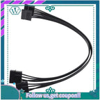 Upgraded Molex IDE 4 Pin Male To 15 Pin Female SATA Power Converter Adapter Cable Hard Drive HDD SSD Power Extension Cable,2 Pac