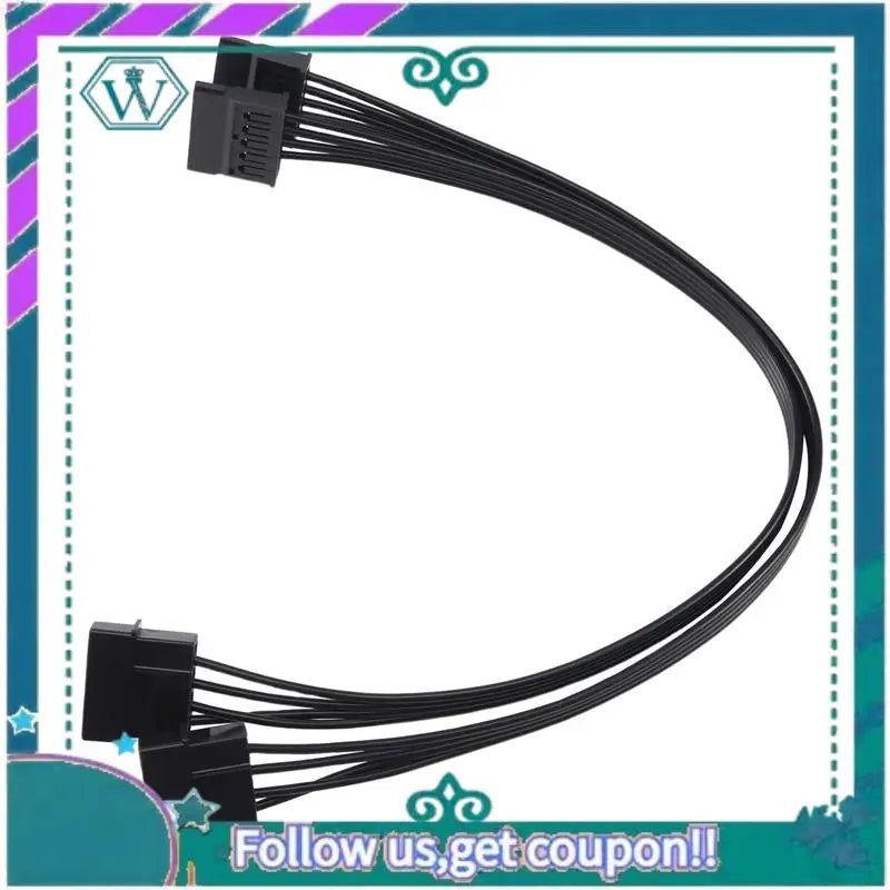Upgraded Molex IDE 4 Pin Male To 15 Pin Female SATA Power Converter Adapter Cable Hard Drive HDD SSD Power Extension Cable,2 Pac