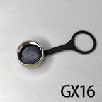 GX12 GX16 GX20 Aviation Circular Plug Socket Waterproof Dust Cable Connector Metal Leather Chain Protective Sleeve Cap