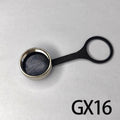 GX12 GX16 GX20 Aviation Circular Plug Socket Waterproof Dust Cable Connector Metal Leather Chain Protective Sleeve Cap