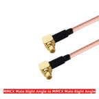 MMCX Male Straight Right Angle 90 Degree to SMA Female Male Flange Panel Mount RG316 Pigtail FPV Antenna Extension Cable for RC