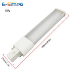 2pcs 3W 4W 5W G23/GX23 CFL PL LED PL-S Replacement Bulb Lamp Desk Reading Spotlight Horizontal Plug Light