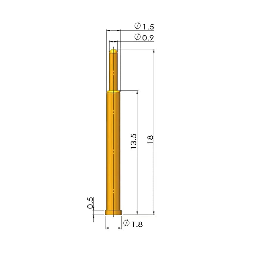 5Pcs Battery Spring Loaded Pogo Pin Connector SMD Needle PCB Height 2 3 4 5 6 7 8 9 10 11 12 13 14 16 17 18 22 MM Test Probe