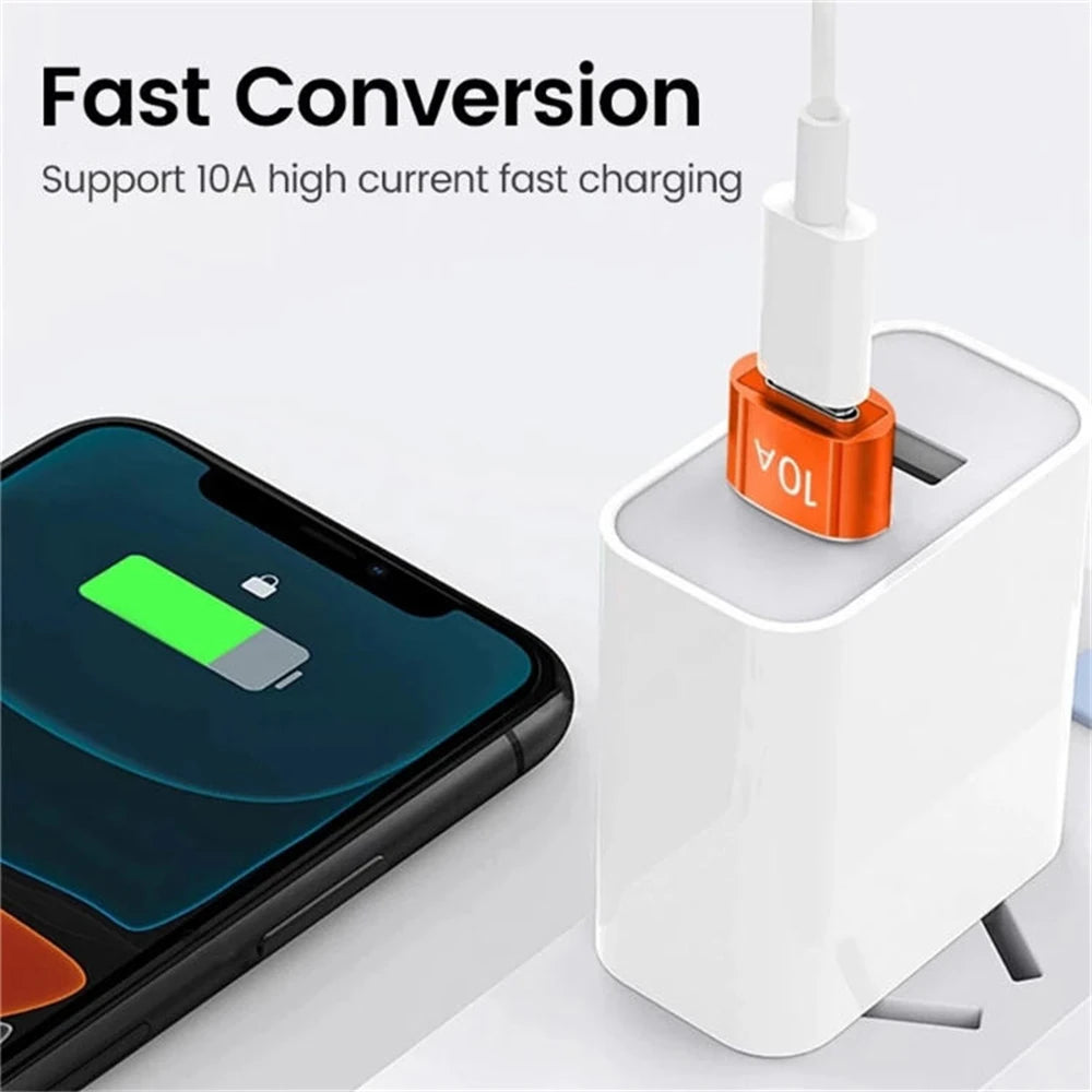 10A USB 3.0 To Type C Mini Fast Transfer USB Type C Female To USB PD Adapter Suitable for Mobile Computer Car Charger Converters