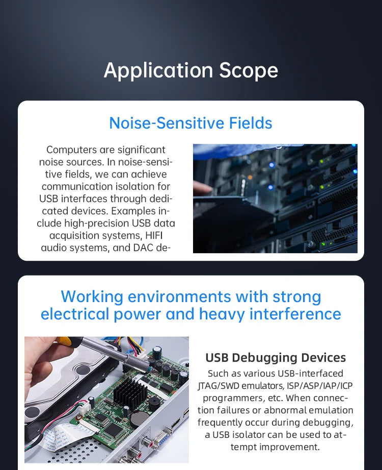 ALIENTEK USB 2.0 High-Speed Isolator HUB23 Industrial-Grade 480Mbps Opto-Coupler Photoelectric Protection Module