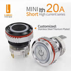 LANBOO 16mm High Current 16A High-Power Metal Push Button Switch 12V110V 24V 220V LED Light Latching
