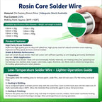 1.0mm 20g 50g 100g Soldering Tin Wire Tin Melt Rosin Core Solder Low Temperature Easy Melt Solder Wire  No-clean FLUX 2.2%