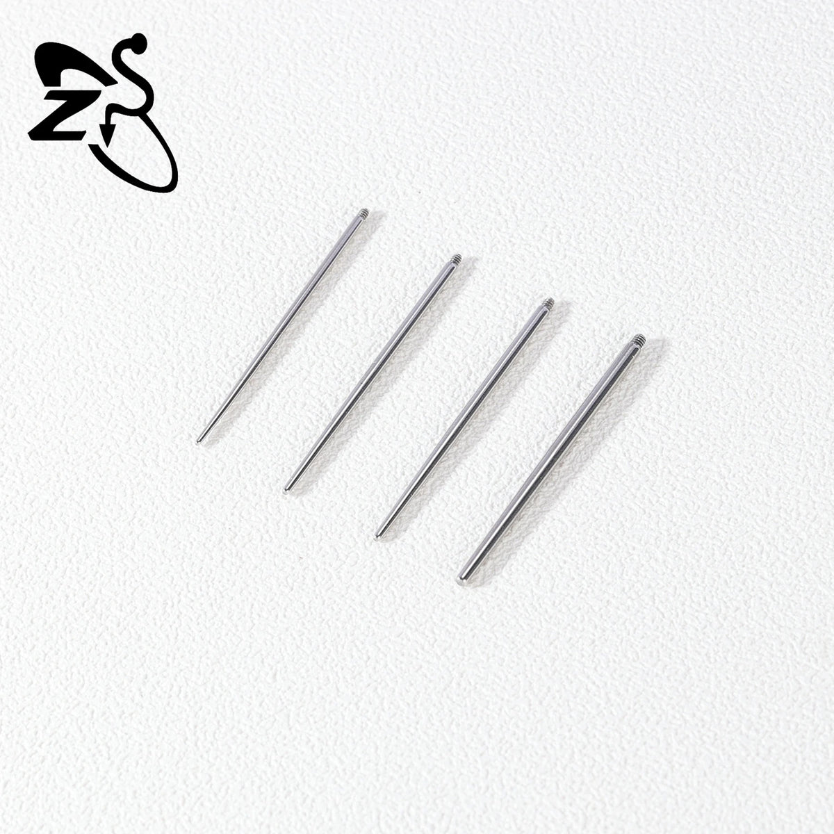 ZS 1 Piece G23 Titanium Curved Taper Insertion Pin Tool Internal Thread Piercing Kit For Tragus Helix Lip Nose Piercing Jewelry