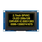 2.7 Inch 256*128 OLED Display Screen COG SPI IIC I2C interface 4PIN 7PIN 30PIN LCD Panel 256x128