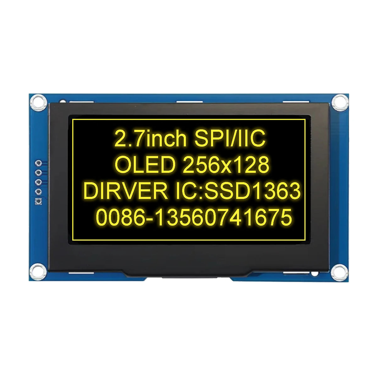 2.7 Inch 256*128 OLED Display Screen COG SPI IIC I2C interface 4PIN 7PIN 30PIN LCD Panel 256x128