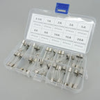 50Pc/box 6x30mm fast Blow Glass Tube mix Fuse Assorted Box mix Kits T 0.5A 1A, 2A, 3A, 5A, 6A, 8A, 10A, 15A, 20A 3cm 6x30 c1