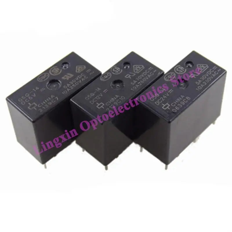 5PCS/lot Relay G5Q DC5V 12V 24V G5Q-14-5V G5Q-14-12V G5Q-14-24V 10A 5PIN Alternative G5Q-1A4-12V 4PIN 100% Original New G5Q-1-EU
