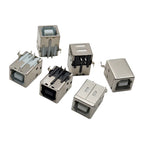 10Pcs USB Type B Female Socket Printer Data Interface Connector Repair Jack Port Right Angle 4Pin PCB DIP USB B Soldering Adapte