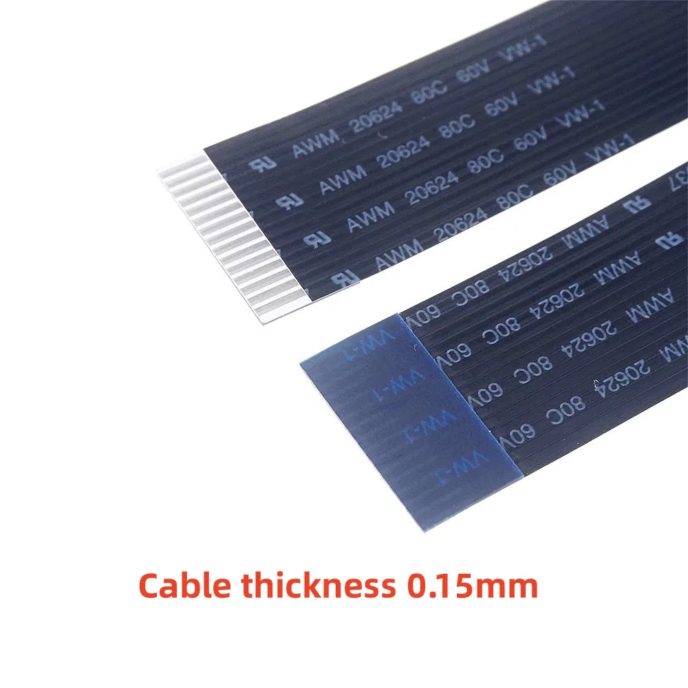 2 10 100 Pcs FPC Flexible Flat Cable FFC 15 PIN 1.0  MM Reverse Opposite 80 150 300 400 500 600 1000 2000 Black for Raspberry Pi