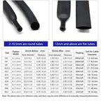 4:1 Double Wall Adhesive Heat Shrink Tubing Black Polyolefin Glue Lined Tube 4-52mm Waterproof Wire Cable Protective Sleeve