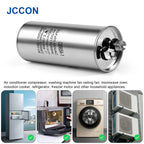 2Pcs CBB65 Motor Capacitor Air Conditioner Compressor Start Capacitor 450V AC 5UF 6UF 15uF 20uF 25uF 30uF 35uF 40uF 45uF 50uF